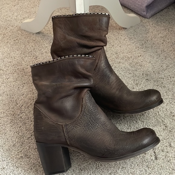 Ovyé brown leather ankle boots 6.5-7 - Picture 2 of 10